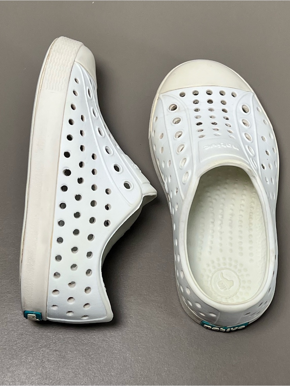 Native Shoes White Slip On Clogs Toddlers Size 11